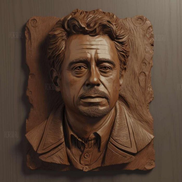 Robert Downey Jr 3 stl model for CNC